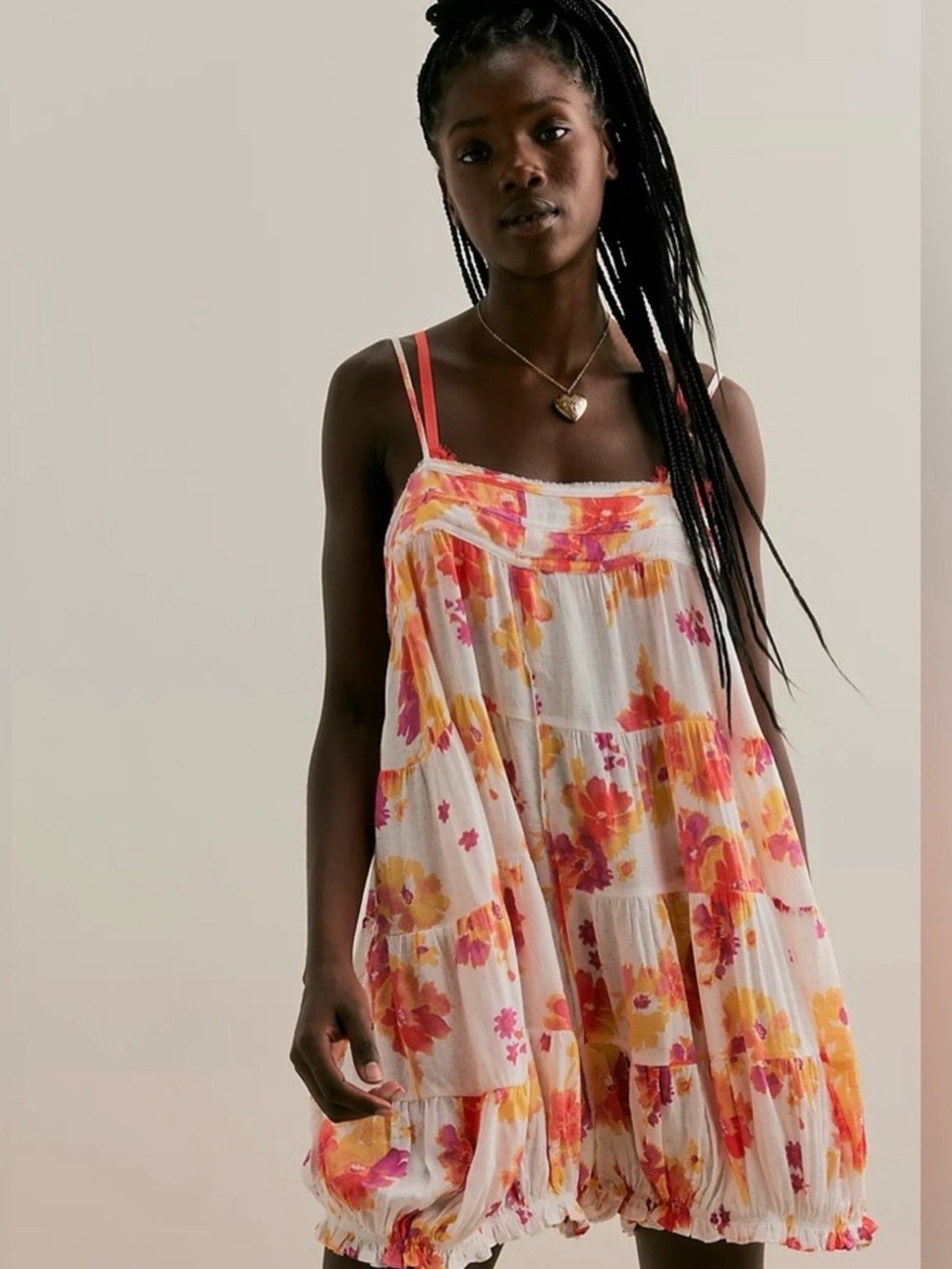 Free People Printed Crush & Blush Playsuit - NWT